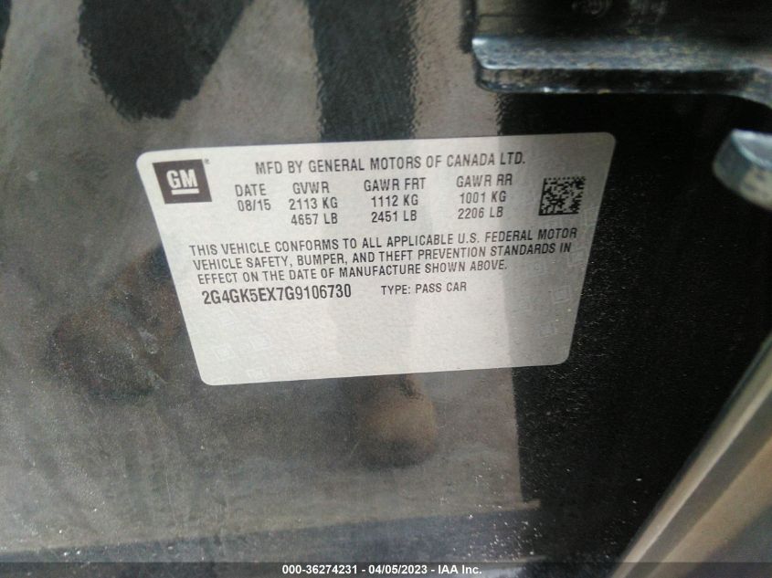 2016 BUICK REGAL - 2G4GK5EX7G9106730