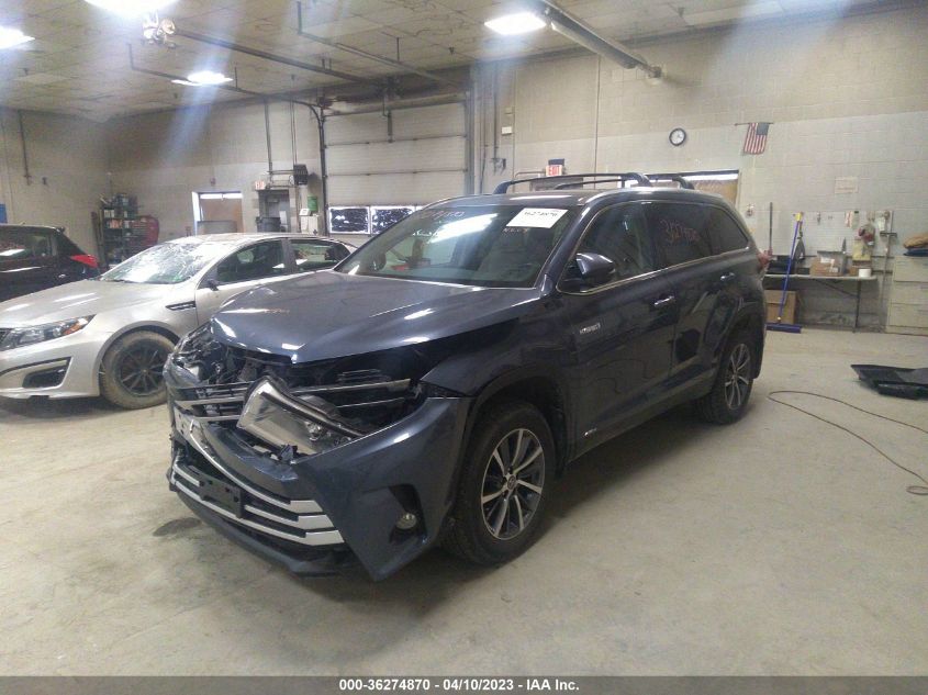 2019 TOYOTA HIGHLANDER HYBRID XLE - 5TDJGRFH1KS078126