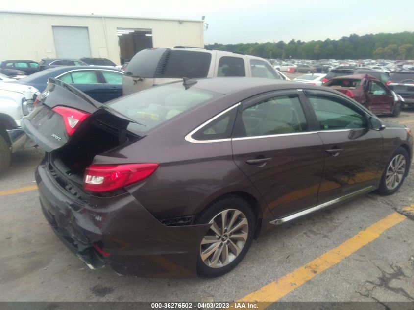 2016 HYUNDAI SONATA 2.4L SPORT - 5NPE34AF9GH421221