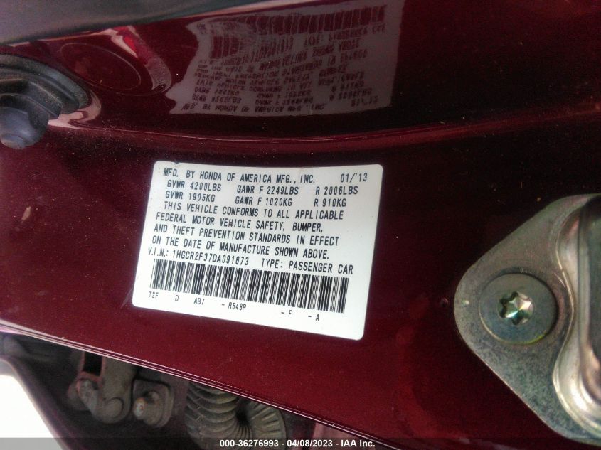 2013 HONDA ACCORD SDN LX - 1HGCR2F37DA091673