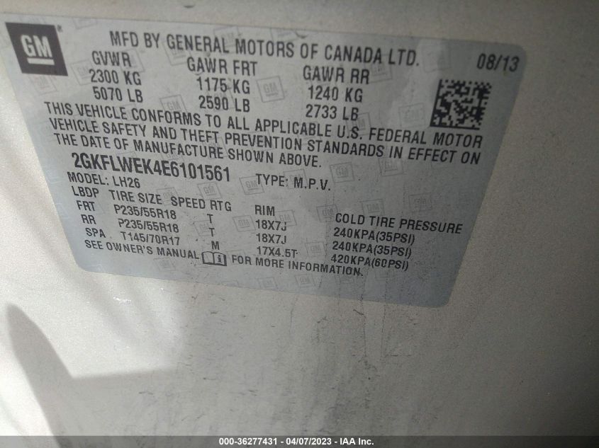 2014 GMC TERRAIN SLE - 2GKFLWEK4E6101561