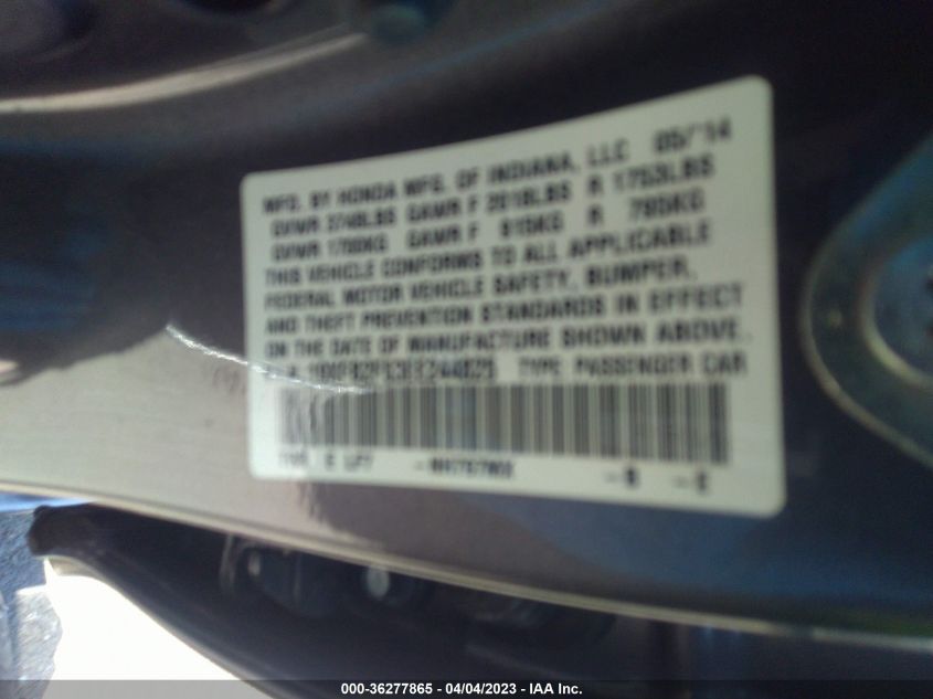 2014 HONDA CIVIC SEDAN LX - 19XFB2F53EE244825