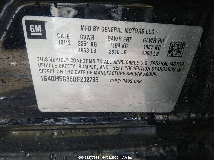 2013 BUICK LACROSSE PREMIUM 2 - 1G4GH5G36DF202733