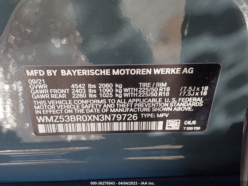 2022 MINI COUNTRYMAN COOPER S - WMZ53BR0XN3N79726