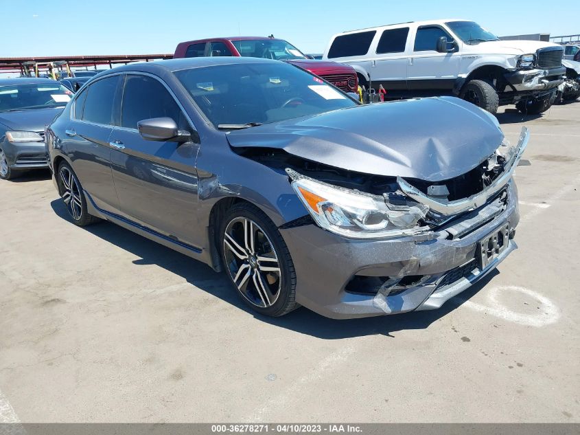 2016 HONDA ACCORD SEDAN SPORT - 1HGCR2F55GA160978