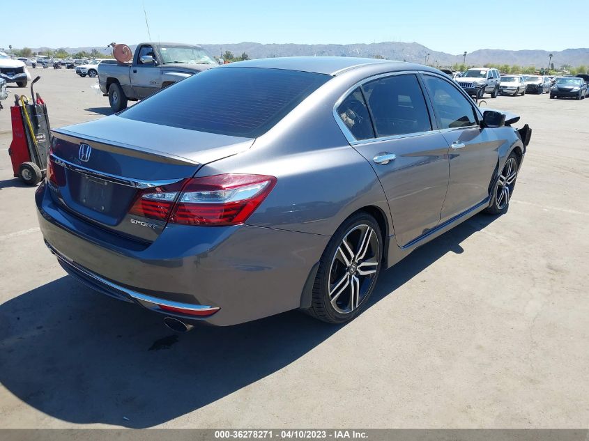 2016 HONDA ACCORD SEDAN SPORT - 1HGCR2F55GA160978