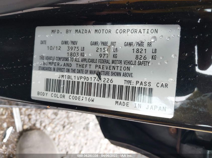 2013 MAZDA MAZDA3 I TOURING - JM1BL1VP9D1741226