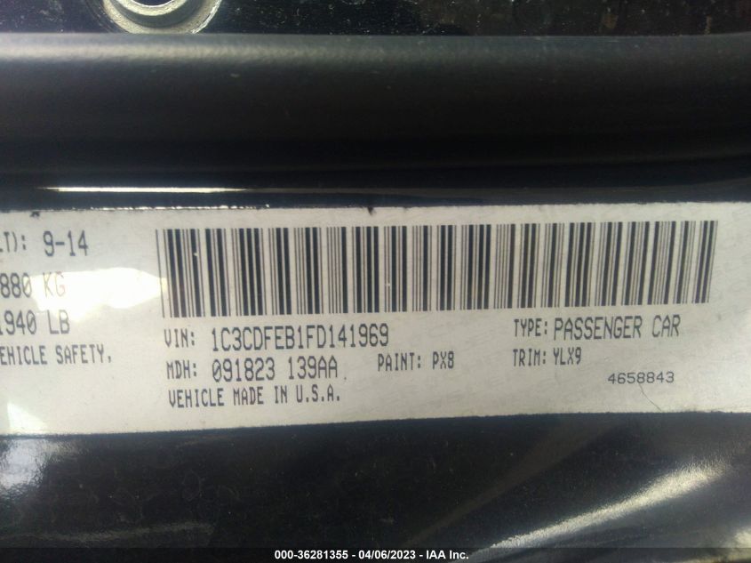 2015 DODGE DART GT - 1C3CDFEB1FD141969