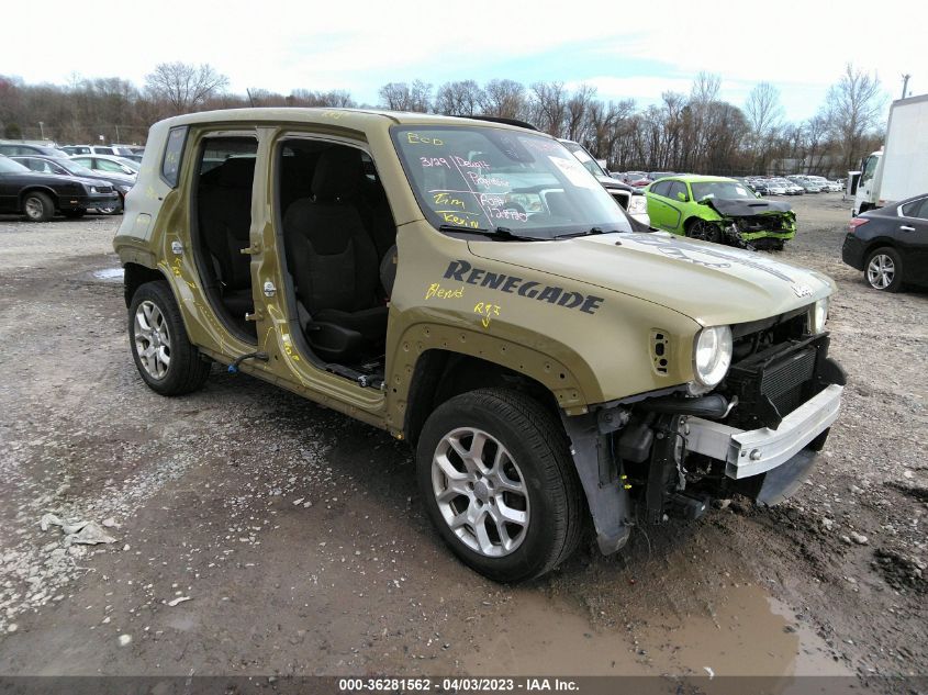 2015 JEEP RENEGADE LATITUDE - ZACCJBBT1FPB48643