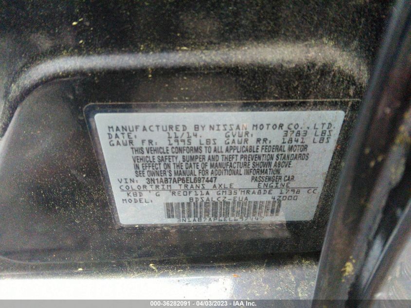2014 NISSAN SENTRA S - 3N1AB7AP6EL697447