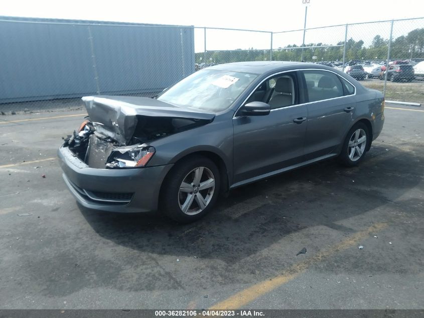 2013 VOLKSWAGEN PASSAT TDI SE W/SUNROOF - 1VWBN7A32DC045860