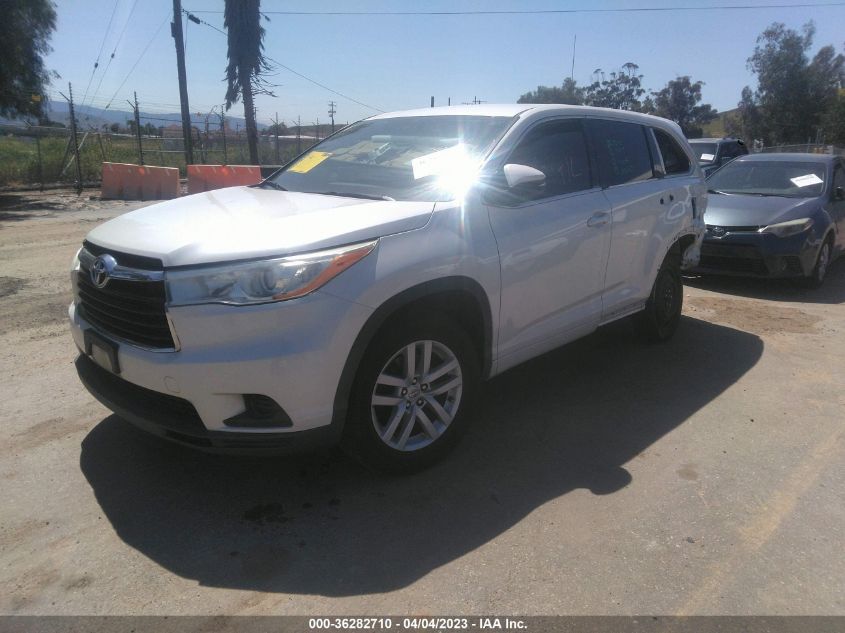 2014 TOYOTA HIGHLANDER LE - 5TDZKRFH7ES026070