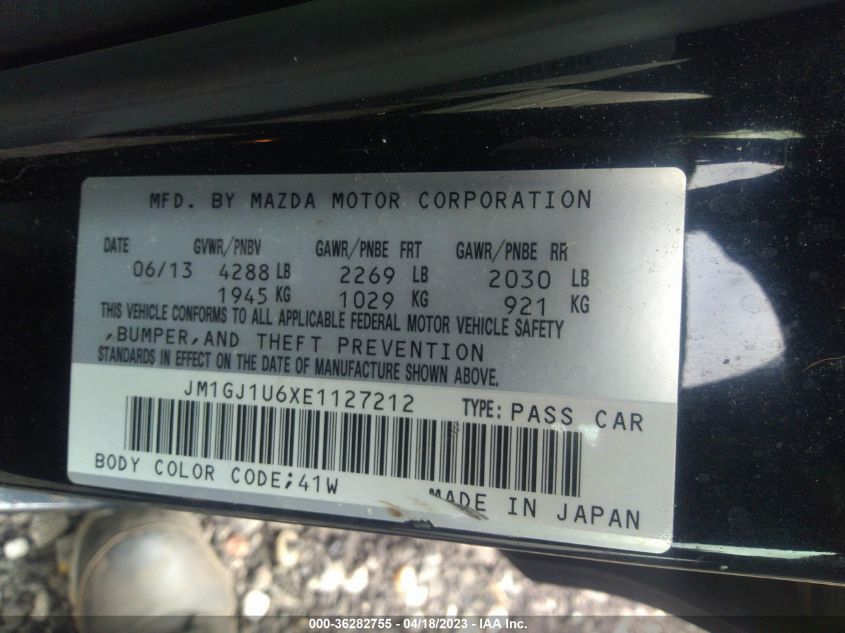 2014 MAZDA MAZDA6 I SPORT - JM1GJ1U6XE1127212