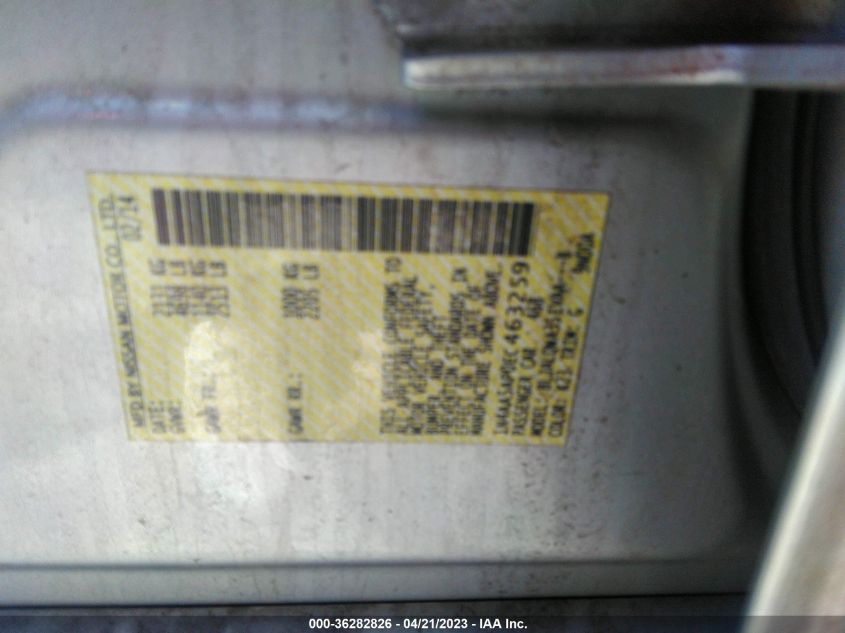2014 NISSAN MAXIMA 3.5 S - 1N4AA5AP0EC463259