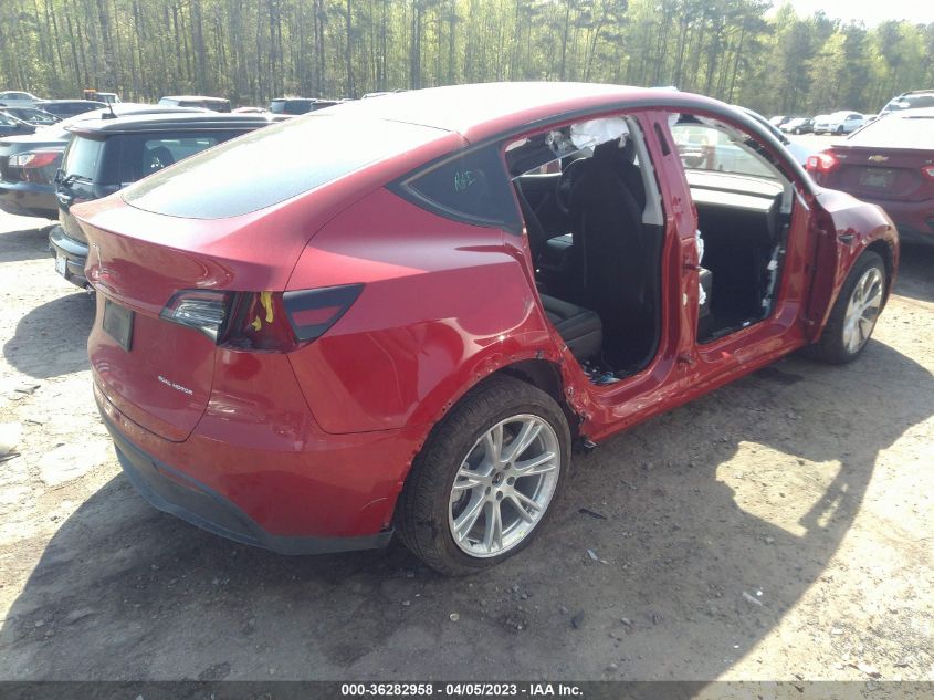 2022 TESLA MODEL Y LONG RANGE - 7SAYGAEE2NF338942