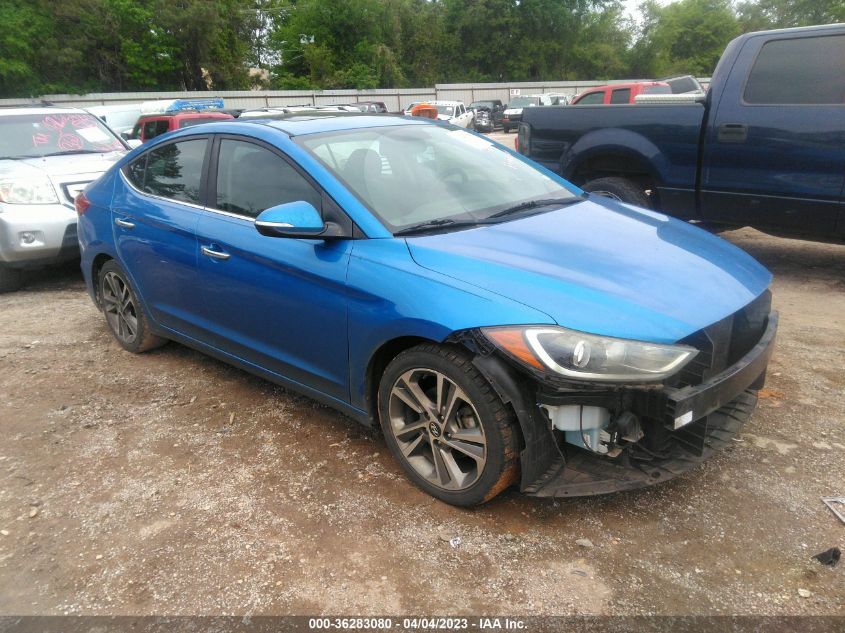 2017 HYUNDAI ELANTRA LIMITED - 5NPD84LF2HH058420