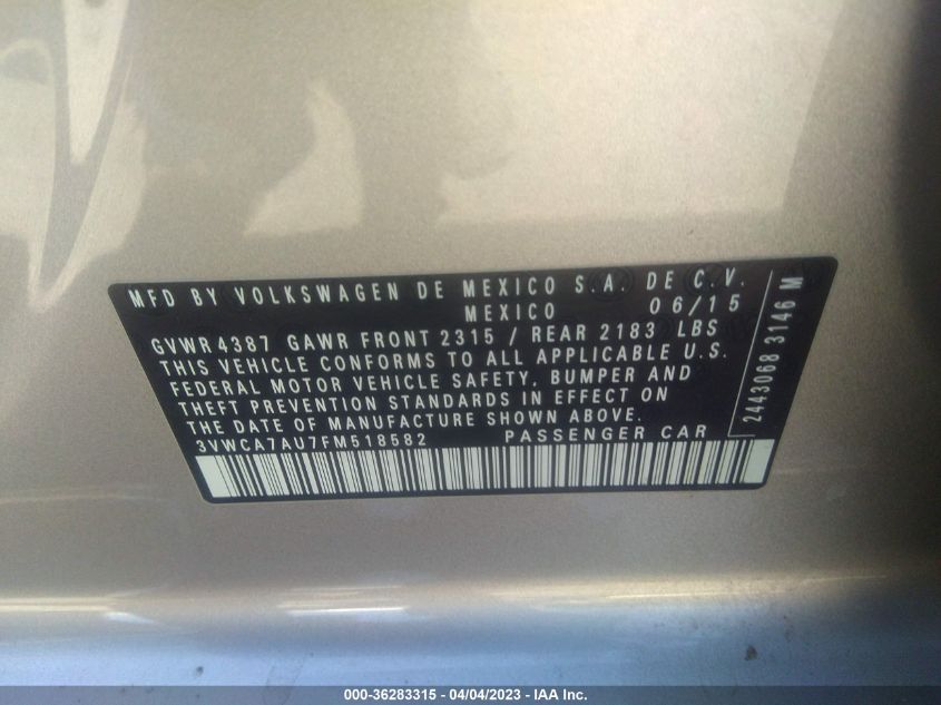 2015 VOLKSWAGEN GOLF SPORTWAGEN TDI SE - 3VWCA7AU7FM518582