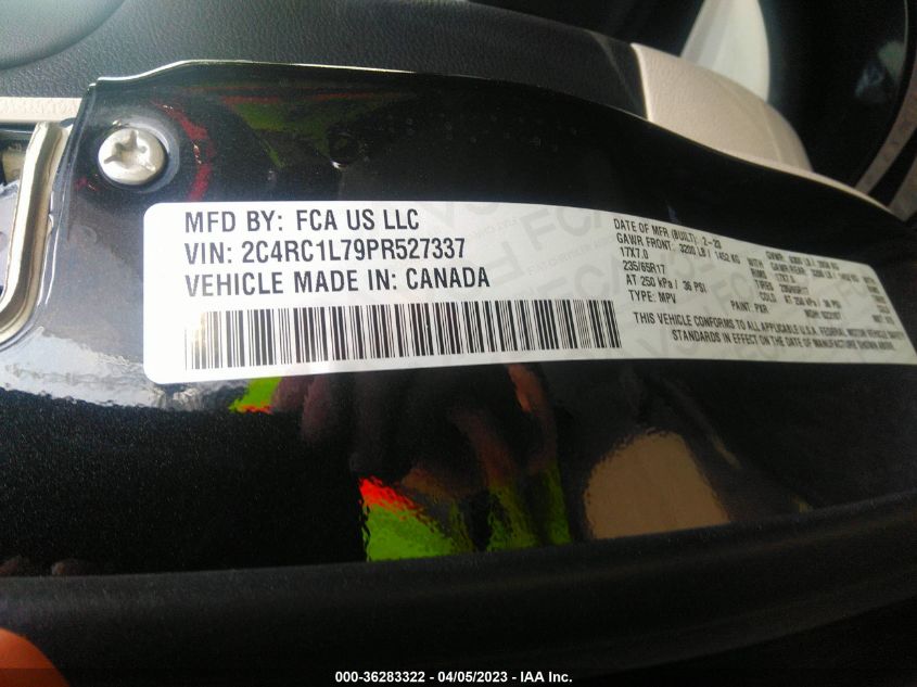 2023 CHRYSLER PACIFICA HYBRID TOURING L - 2C4RC1L79PR527337