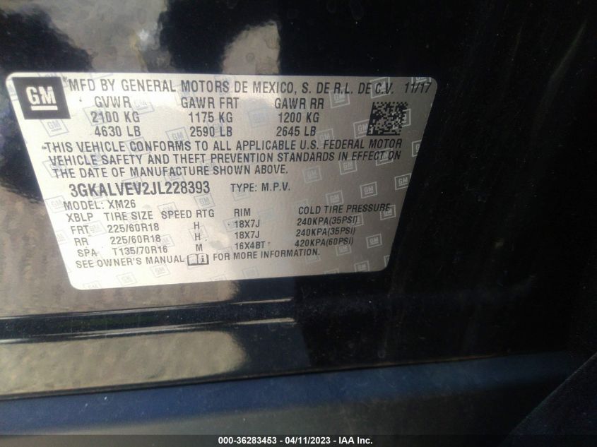 2018 GMC TERRAIN SLT - 3GKALVEV2JL228393
