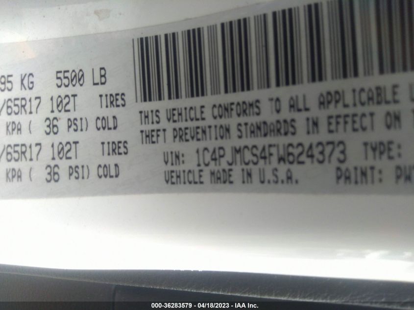 2015 JEEP CHEROKEE LATITUDE - 1C4PJMCS4FW624373