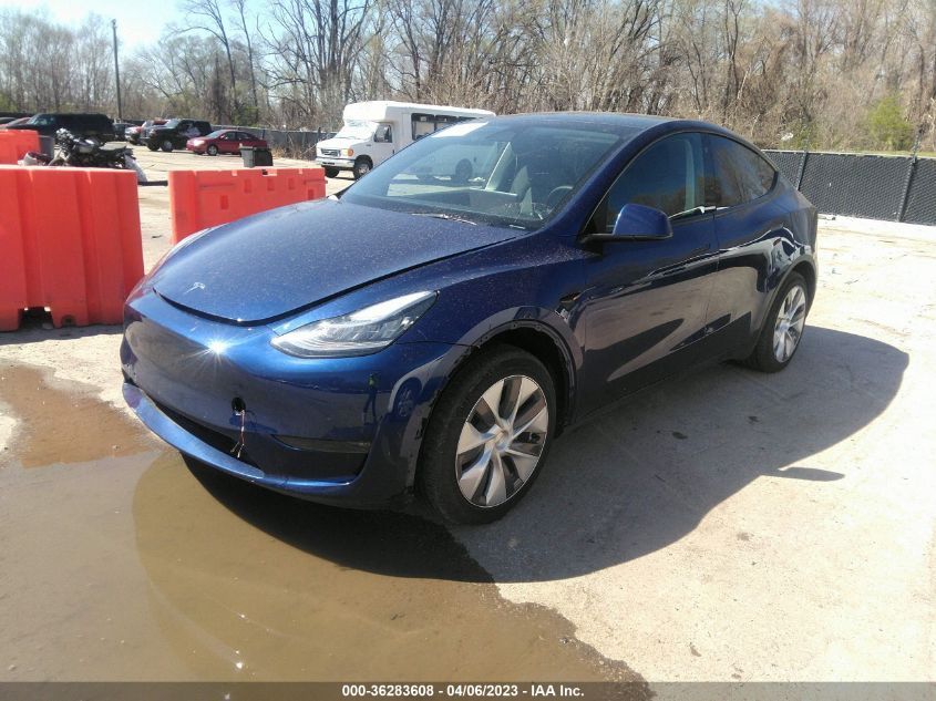 2022 TESLA MODEL Y LONG RANGE - 7SAYGDEE6NA007196