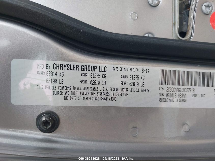 2014 CHRYSLER 300 - 2C3CCAAG1EH327018