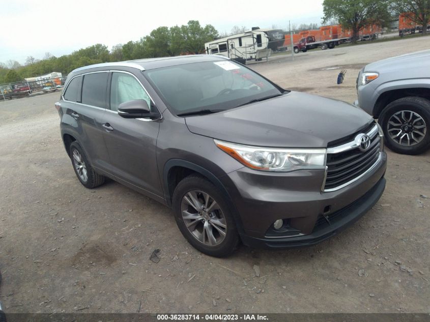 2015 TOYOTA HIGHLANDER XLE - 5TDKKRFH1FS042266