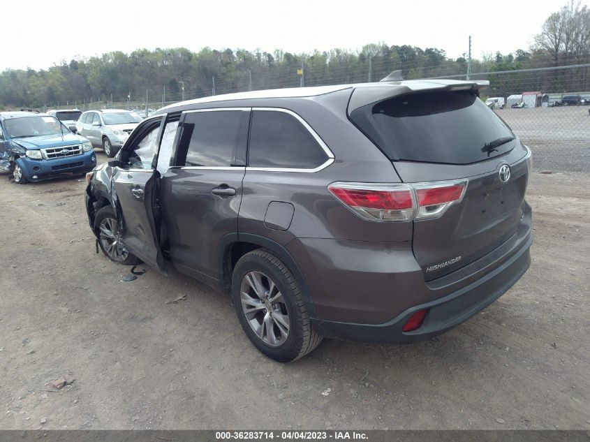 2015 TOYOTA HIGHLANDER XLE - 5TDKKRFH1FS042266