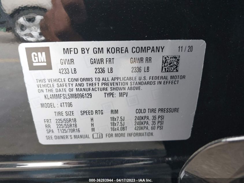 2021 BUICK ENCORE GX ESSENCE - KL4MMFSL5MB096129