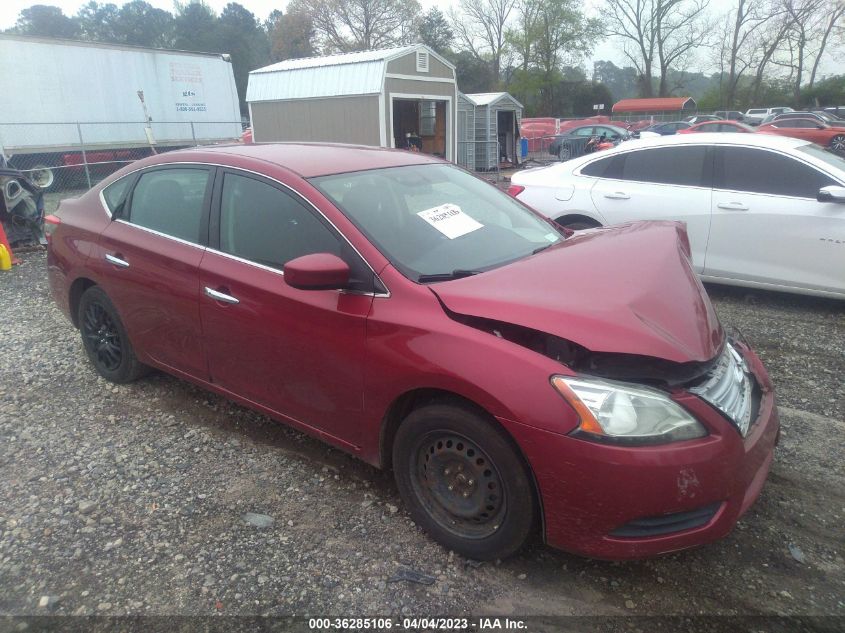 2015 NISSAN SENTRA SR/SL/S/SV/FE+ S - 3N1AB7APXFL636751