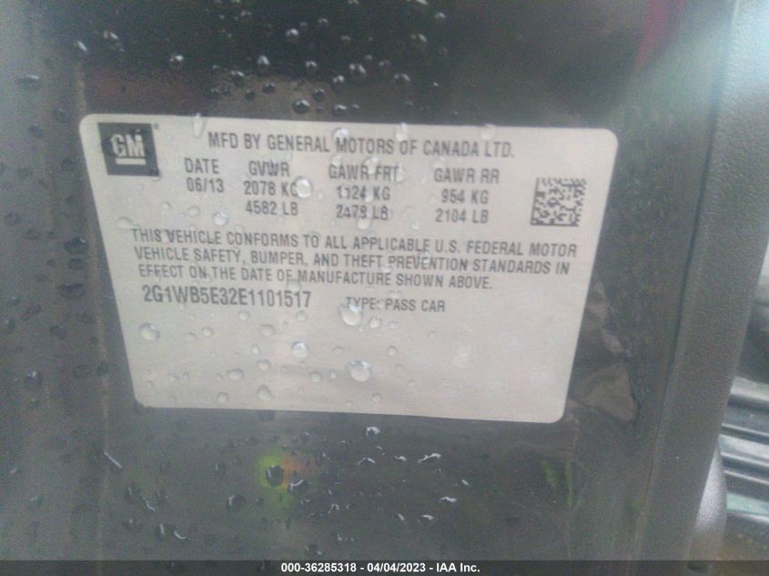 2014 CHEVROLET IMPALA LIMITED LT - 2G1WB5E32E1101517