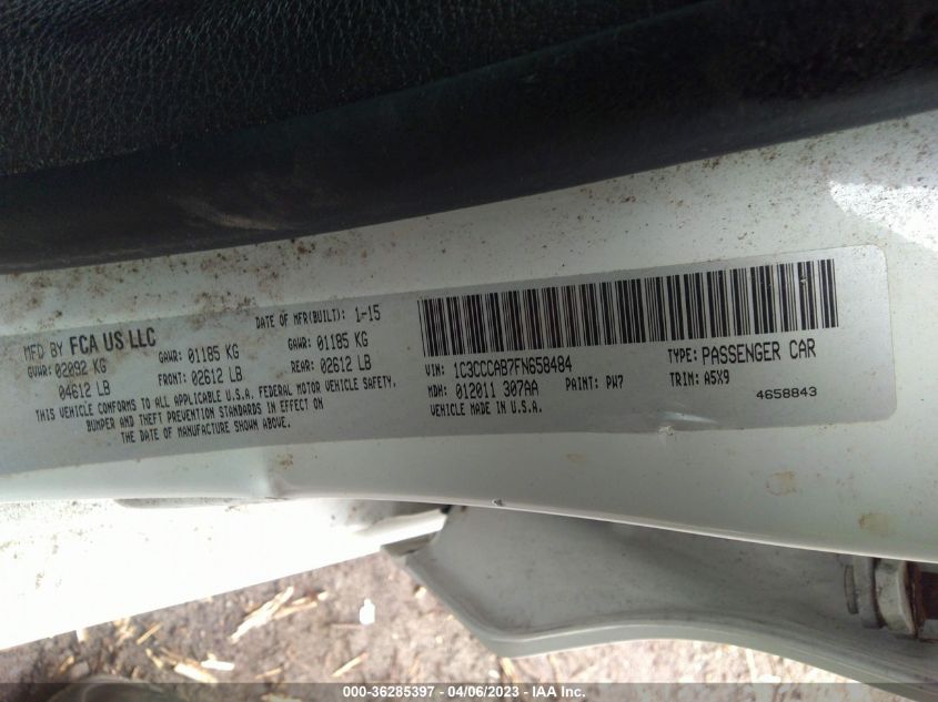 2015 CHRYSLER 200 LIMITED - 1C3CCCAB7FN658484