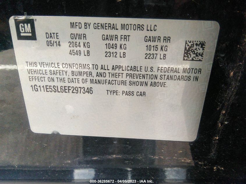 2014 CHEVROLET MALIBU LT - 1G11E5SL6EF297346