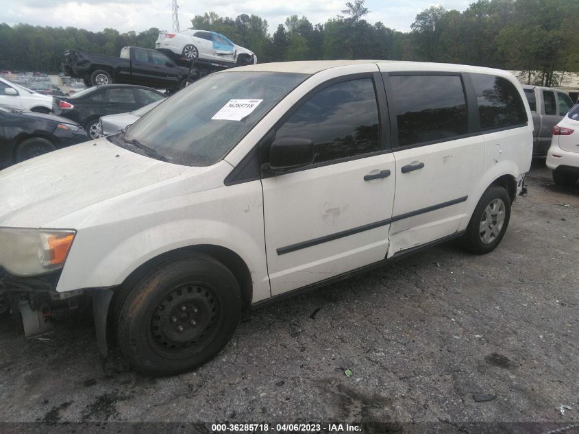 2013 RAM CARGO VAN TRADESMAN 2C4RRGAG7DR634418