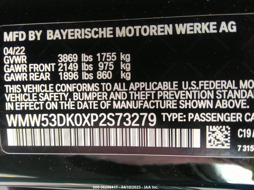 2023 MINI HARDTOP 4 DOOR COOPER S - WMW53DK0XP2S73279
