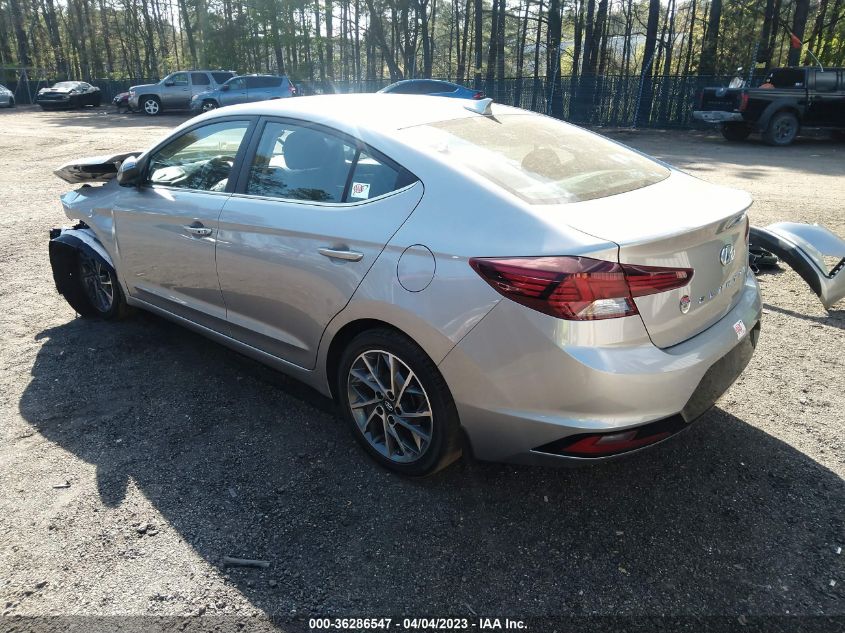 2020 HYUNDAI ELANTRA LIMITED - 5NPD84LF6LH558556