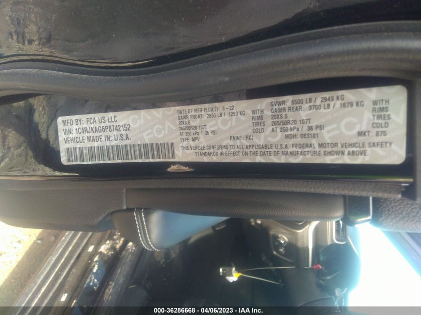 2023 JEEP GRAND CHEROKEE L ALTITUDE - 1C4RJKAG6P8742152