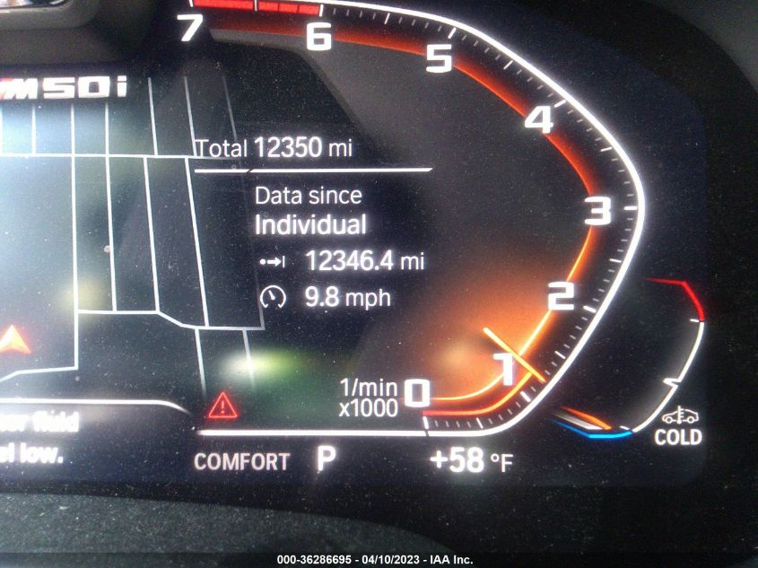2021 BMW X7 M50I - 5UXCX6C06M9H86302