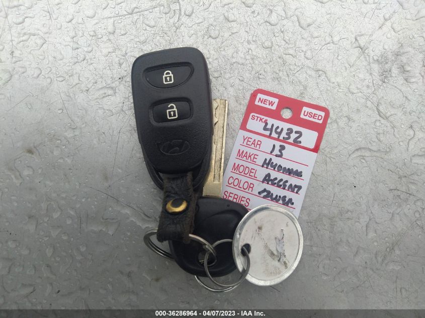 2013 HYUNDAI ACCENT GLS - KMHCU4AE7DU564533