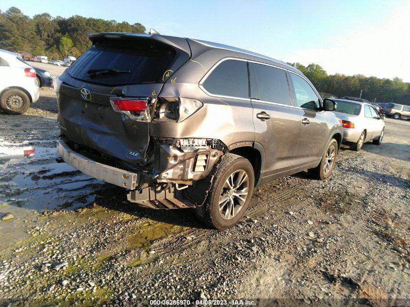 2016 TOYOTA HIGHLANDER XLE - 5TDKKRFH1GS150792