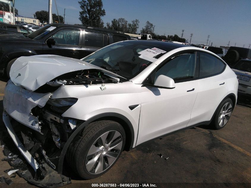 2022 TESLA MODEL Y LONG RANGE - 7SAYGDEEXNF323395
