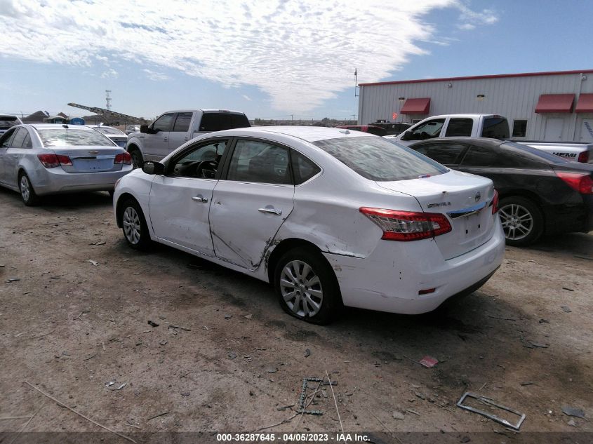 2015 NISSAN SENTRA SR/SL/S/SV/FE+ S - 3N1AB7AP1FL673834
