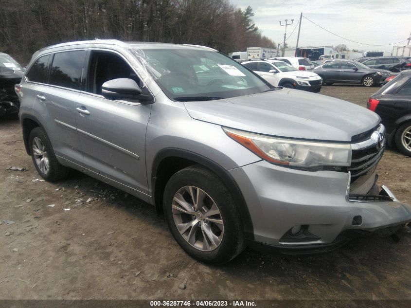 2015 TOYOTA HIGHLANDER XLE - 5TDJKRFH2FS153792