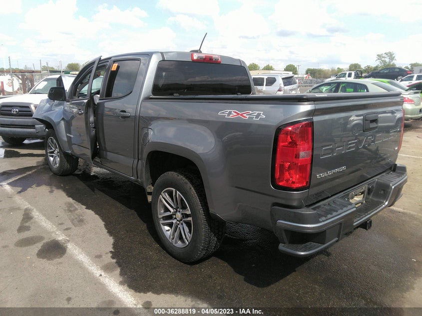 VIN 1GCGTBEN6M1246671 2021 CHEVROLET COLORADO 4WD WORK TRUCK