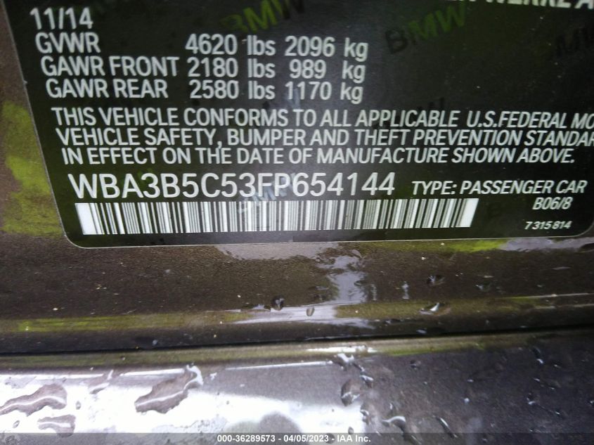 2015 BMW 3 SERIES 328I XDRIVE - WBA3B5C53FP654144
