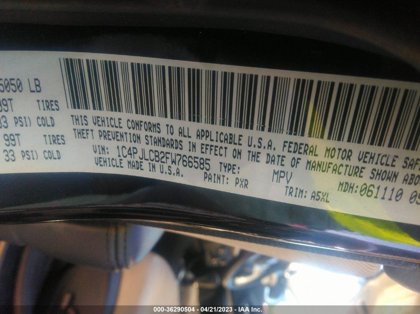 2015 JEEP CHEROKEE LATITUDE - 1C4PJLCB2FW766585