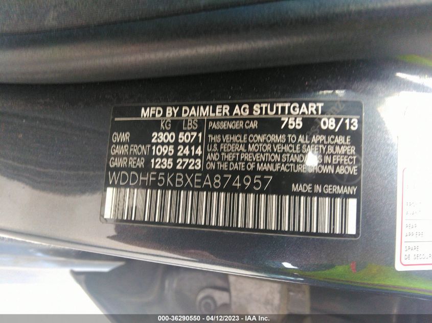 2014 MERCEDES-BENZ E-CLASS E 350 - WDDHF5KBXEA874957