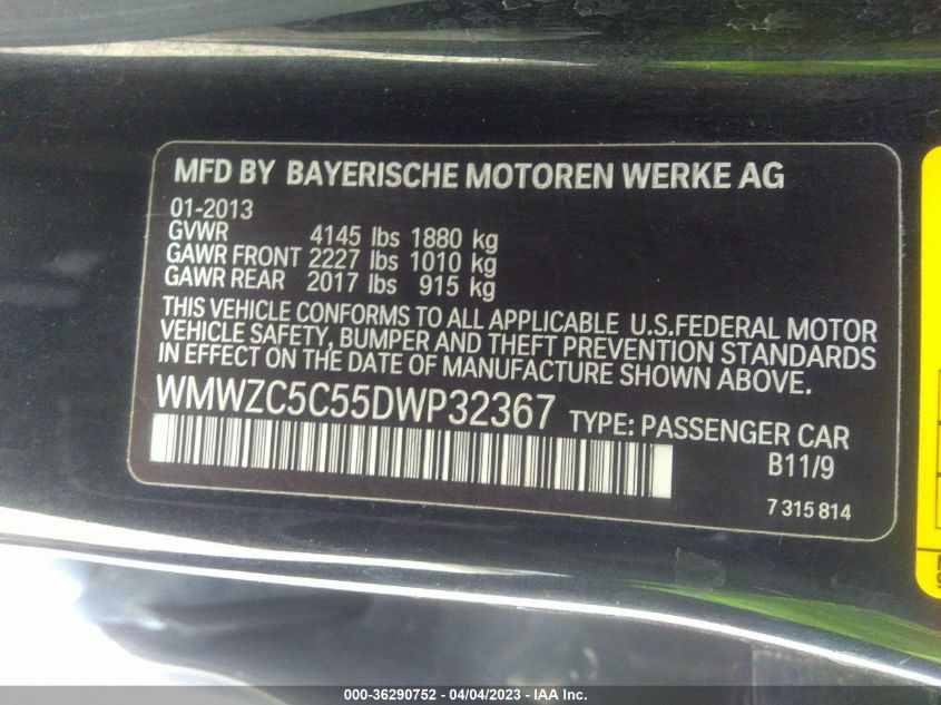 2013 MINI COOPER COUNTRYMAN S ALL4 - WMWZC5C55DWP32367