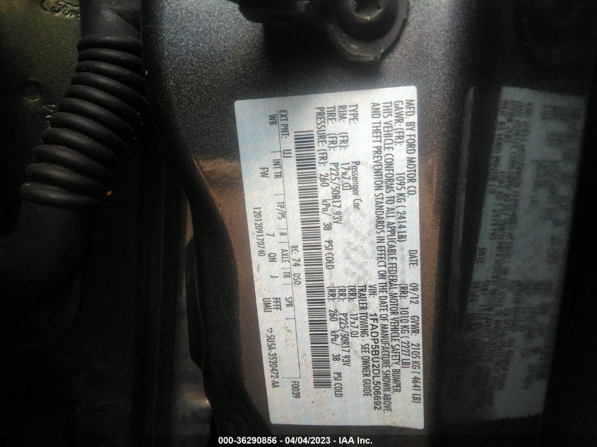 2013 FORD C-MAX HYBRID SEL - 1FADP5BU2DL506692