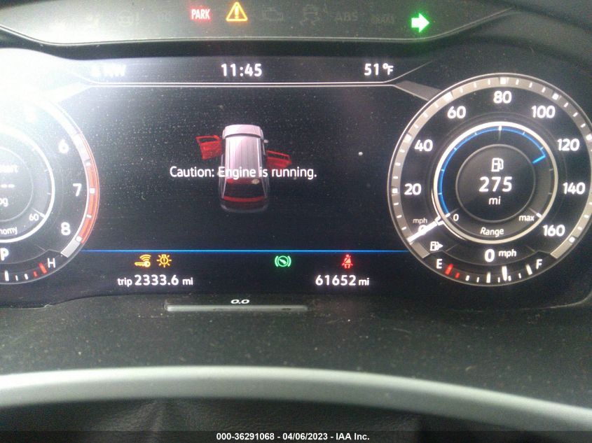 2019 VOLKSWAGEN ATLAS 3.6L V6 SEL - 1V2MR2CA1KC503933